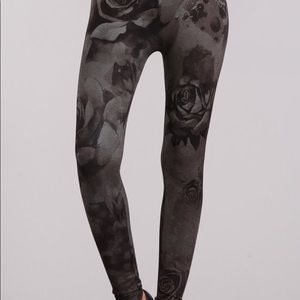 High Waist Floral Denim Leggings